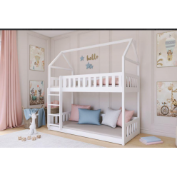 Кровать-домик двухъярусная детская Атланта