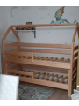 Детская двухъярусная кровать-домик Виола с выкатным спальным местом