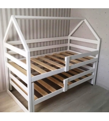 Детская двухъярусная кровать-домик Виола