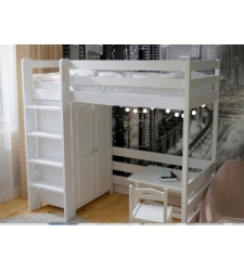 Кровать-чердак Юниор-2 со шкафом